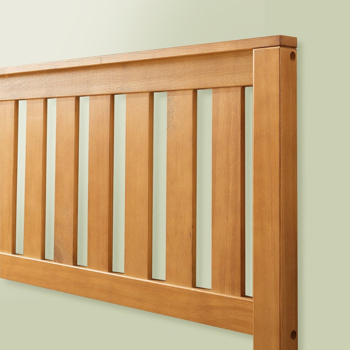 Zinus Alexia 37" Wood Platform Bed with Headboard, Rustic Pine, Full
