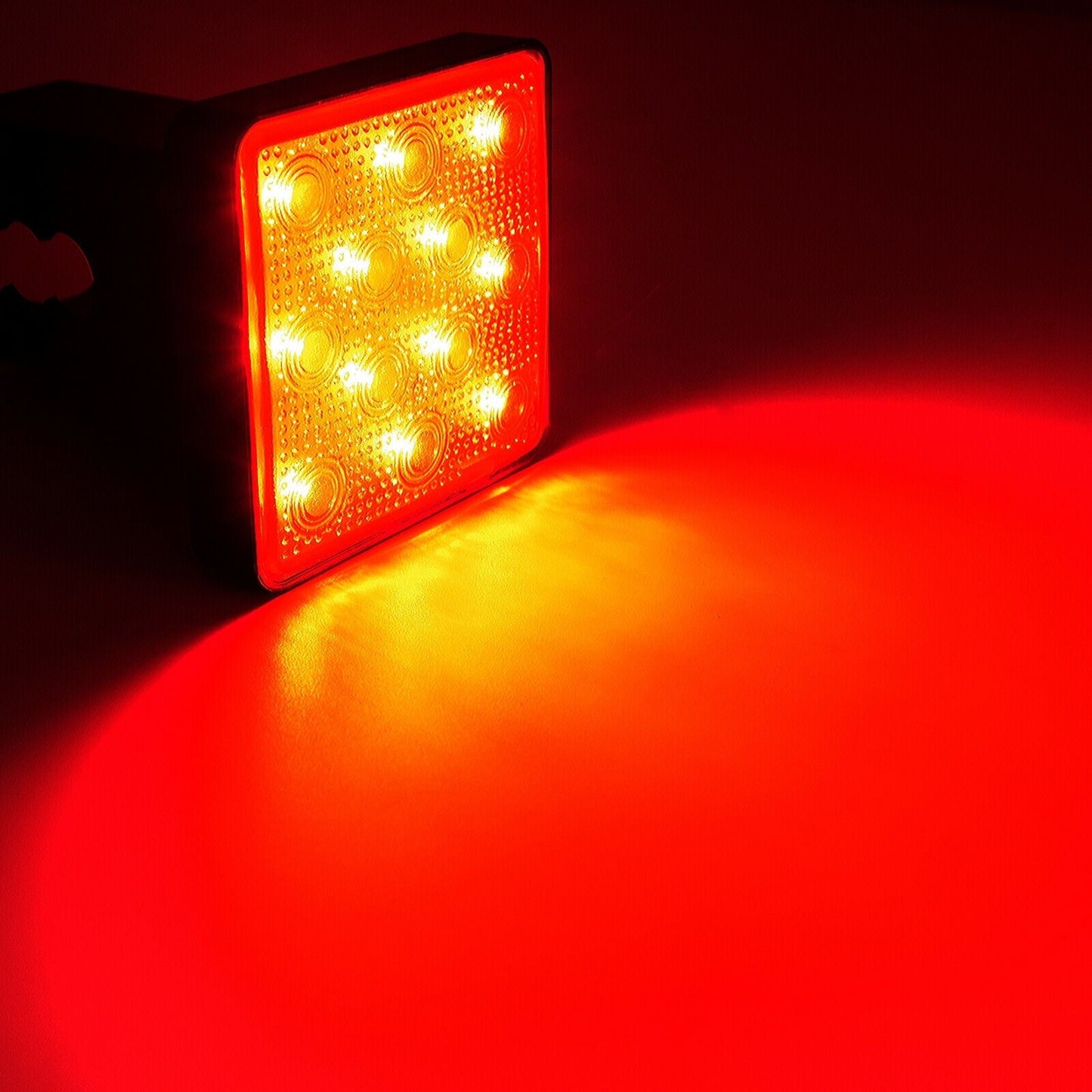 2" 4 Way Trailer Tow Hitch Cover Light 15 Led Light Stop Tail Light Brake Light