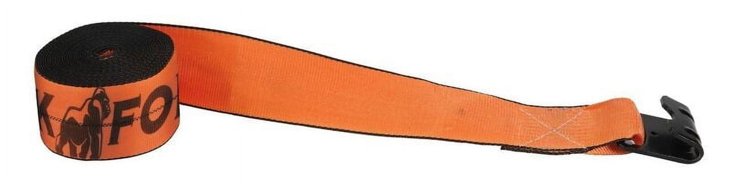 (8 Pack) Kinedyne K Force Winch Straps 4" x 30' Orange Heavy Duty Tie down w/ Flat Hooks WLL# 6670 lbs | 4 Inch Cargo Control for Flatbed Truck Utility Trailer