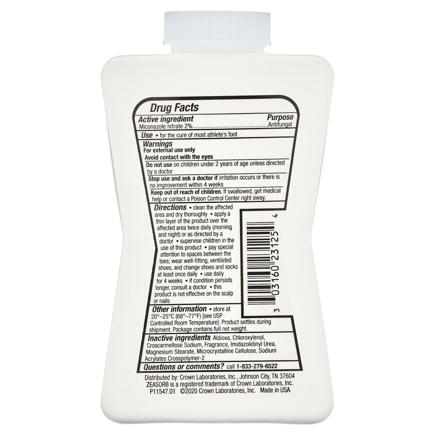 Zeasorb Anti-Fungal Athlete's Foot Super Absorbent Treatment Powder, 2.5 oz
