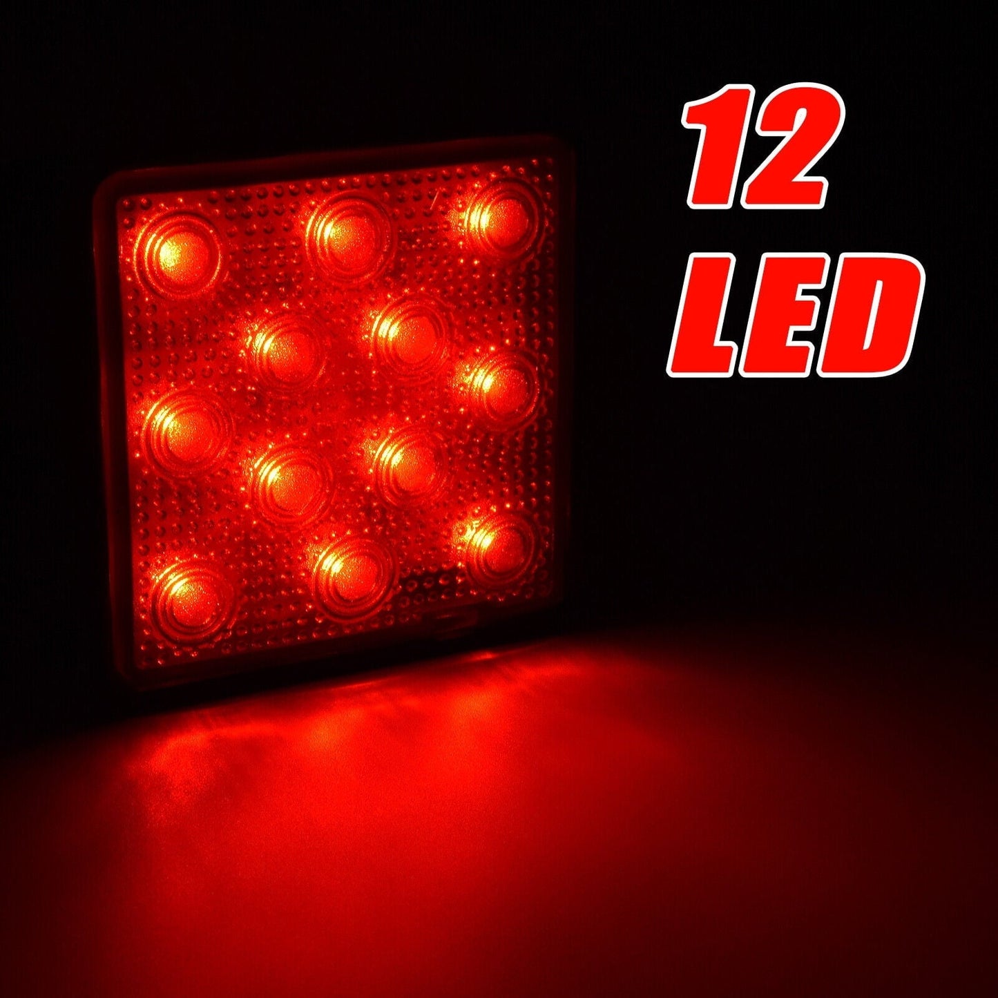 2" 4 Way Trailer Tow Hitch Cover Light 15 Led Light Stop Tail Light Brake Light