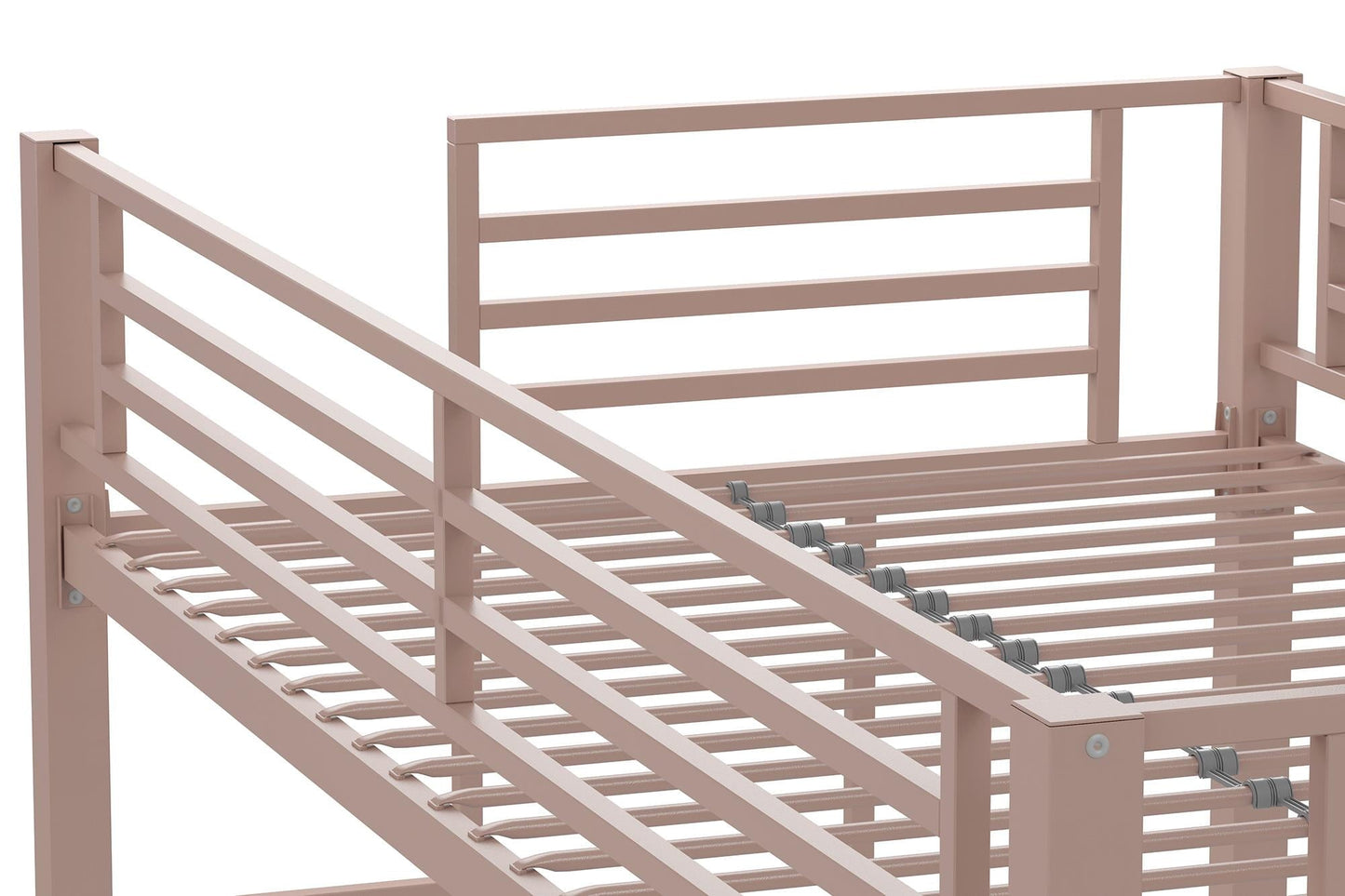 Your Zone Brittain Twin Metal Loft Bed, Pink