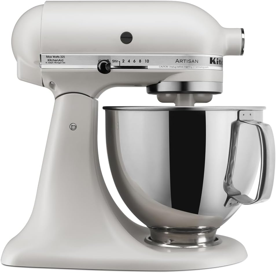 KSM150PSER Artisan Tilt-Head Stand Mixer with Pouring Shield. 5-Quart. Empire Red