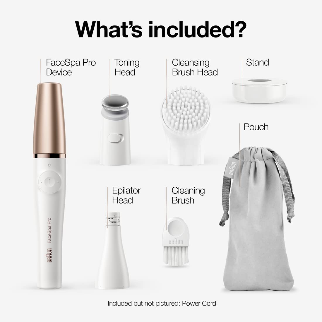 Face Epilator Facespa Pro 911. Facial Hair Removal for Women. Hair Removal Device. 3-in-1 Epilating. Cleansing Brush and Skin Toning with 3 extras