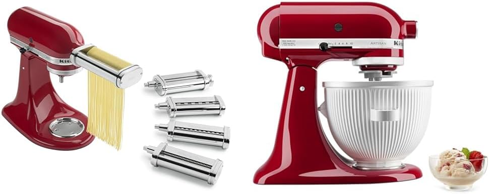KSMPRA Stand Mixer Attachment Pasta Roller & Cutter. 3-Piece Set. Stainless Steel
