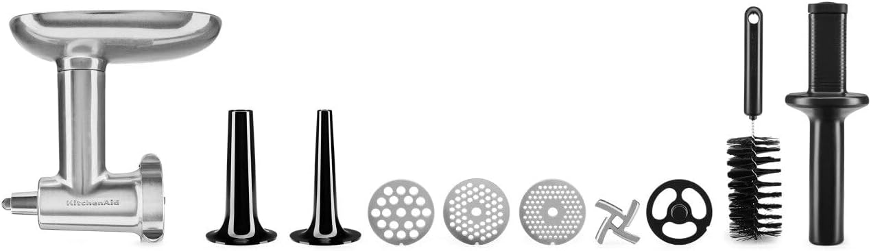 KSMMGA Metal Food Grinder Attachment. Silver