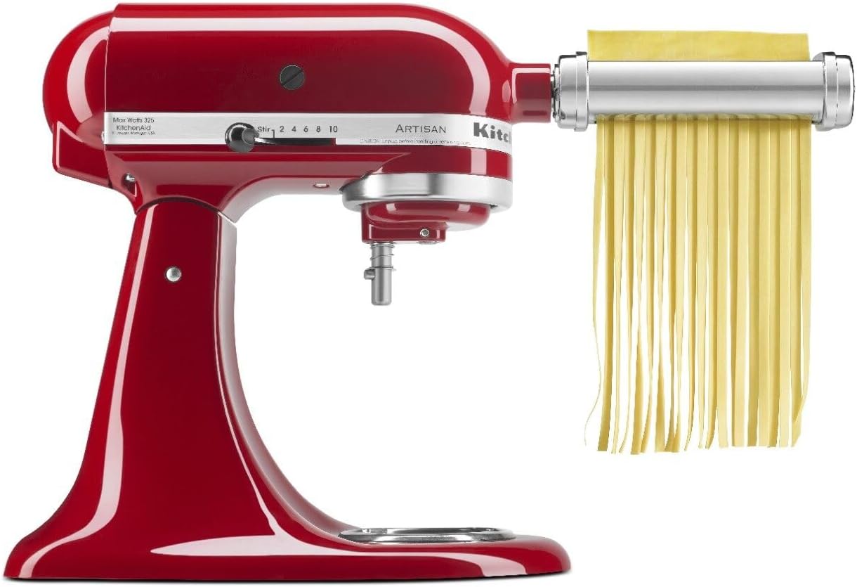 KSMPRA Stand Mixer Attachment Pasta Roller & Cutter. 3-Piece Set. Stainless Steel