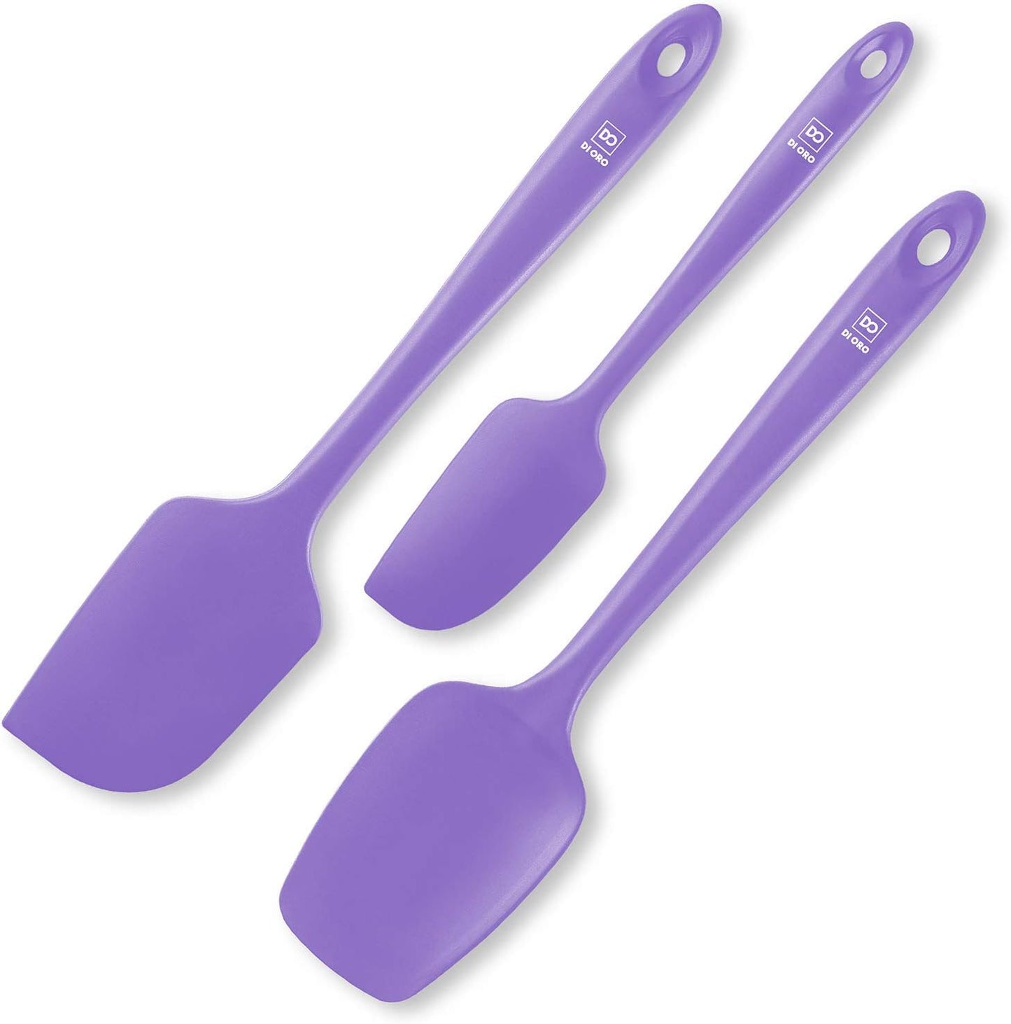 Silicone Spatula Set - Rubber Kitchen Spatulas for Baking. Cooking. & Mixing - 600°F Heat-Resistant & BPA Free Silicone Scraper Spatulas for Nonstick Cookware - Dishwasher Safe (3pc. Black)