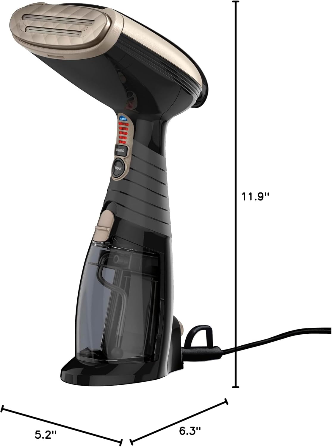 Handheld Garment Steamer for Clothes. Turbo ExtremeSteam 1875W. Portable Handheld Design. Strong Penetrating Steam - Amazon Exclusive in Black (GS59B)
