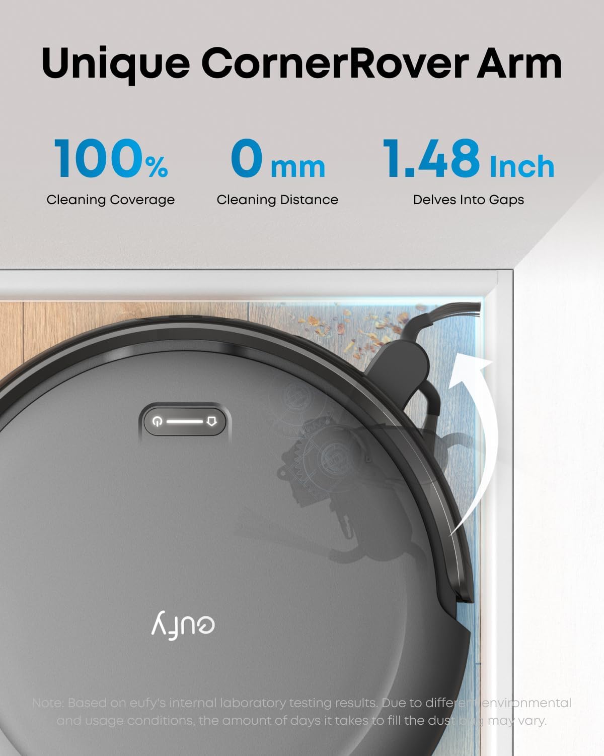 C10 with Self Emptying Station. Up to 60 Days Hands Free Cleaning. Edge Expansion Brush. 2.85-Inch Ultra-Slim Body. Smart Mapping. Point Laser and Multi-Infrared Navigation