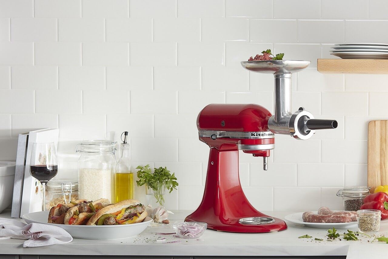KSMMGA Metal Food Grinder Attachment. Silver