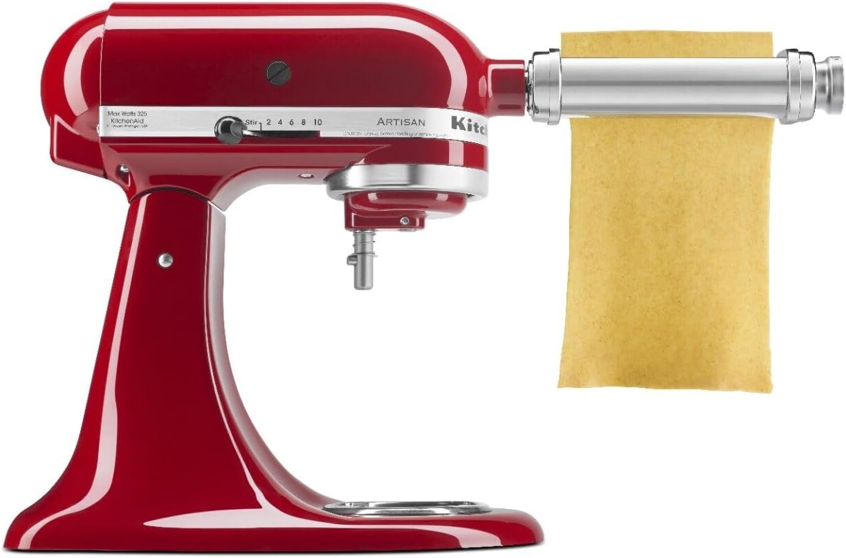KSMPRA Stand Mixer Attachment Pasta Roller & Cutter. 3-Piece Set. Stainless Steel
