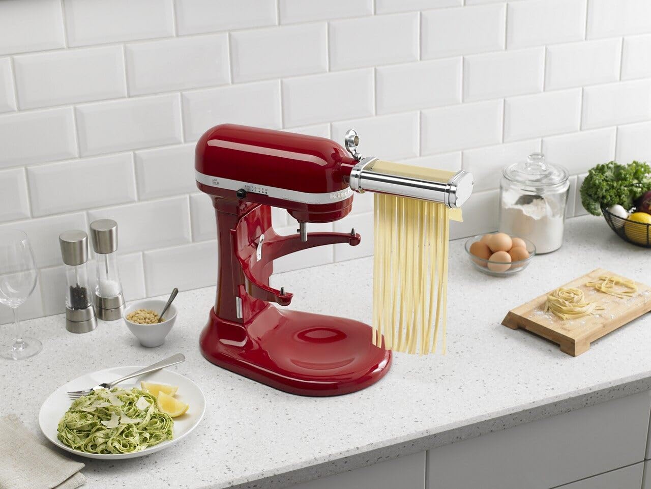 KSMPRA Stand Mixer Attachment Pasta Roller & Cutter. 3-Piece Set. Stainless Steel