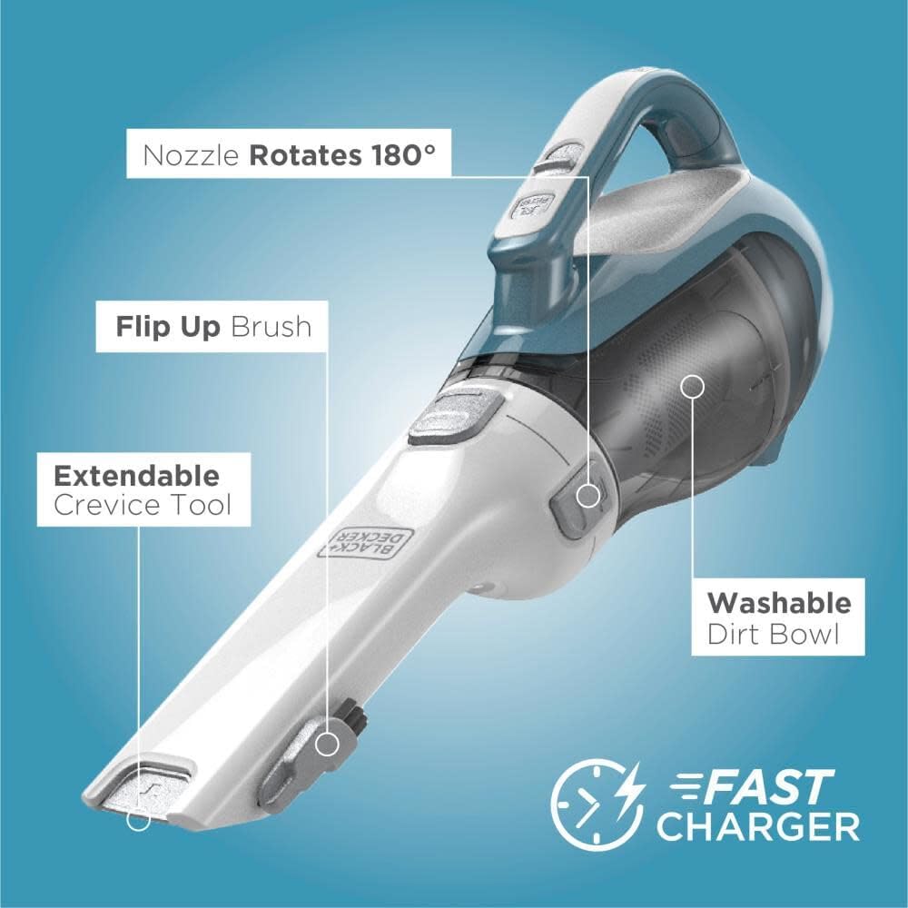 dustbuster AdvancedClean Cordless Handheld Vacuum. Compact Home and Car Vacuum with Crevice Tool (CHV1410L)