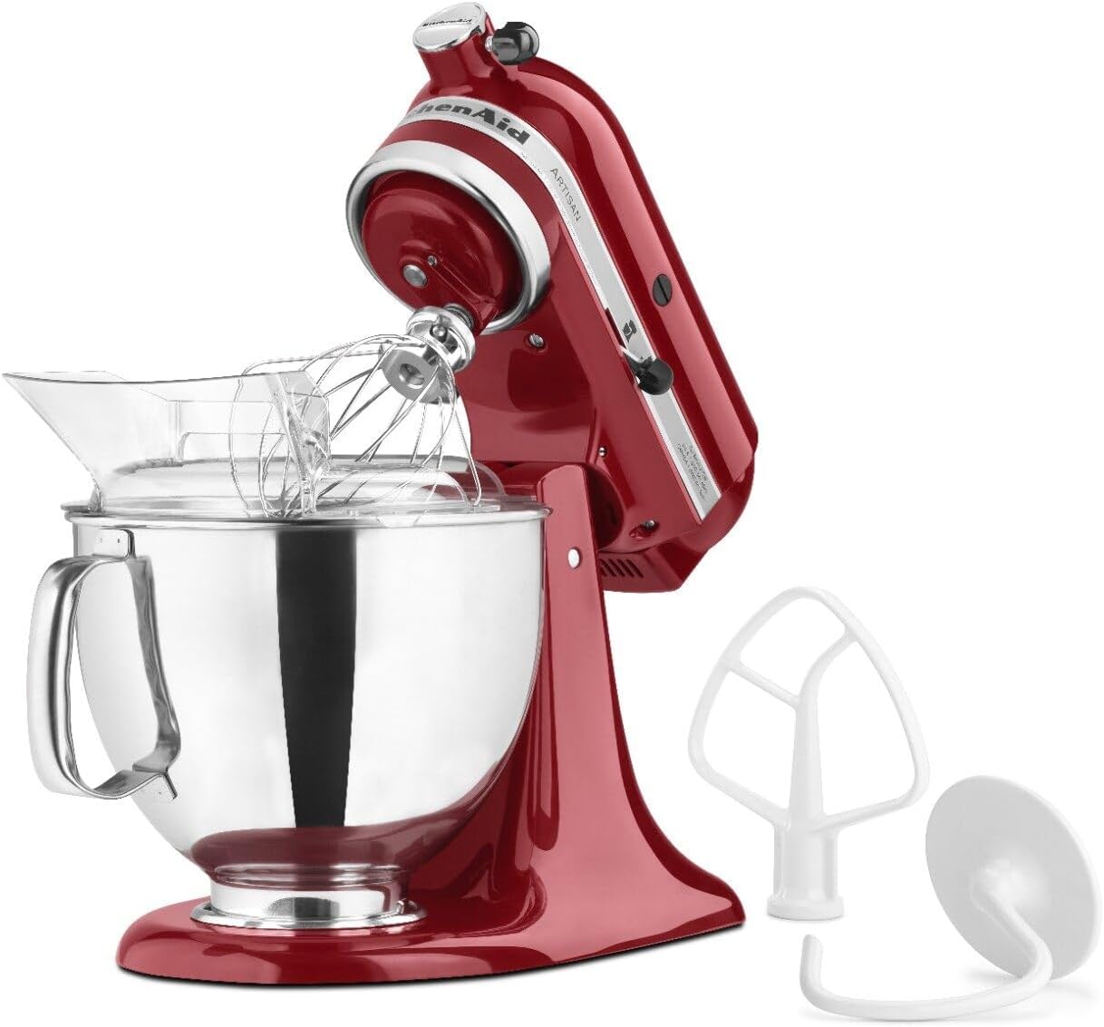 KSM150PSER Artisan Tilt-Head Stand Mixer with Pouring Shield. 5-Quart. Empire Red