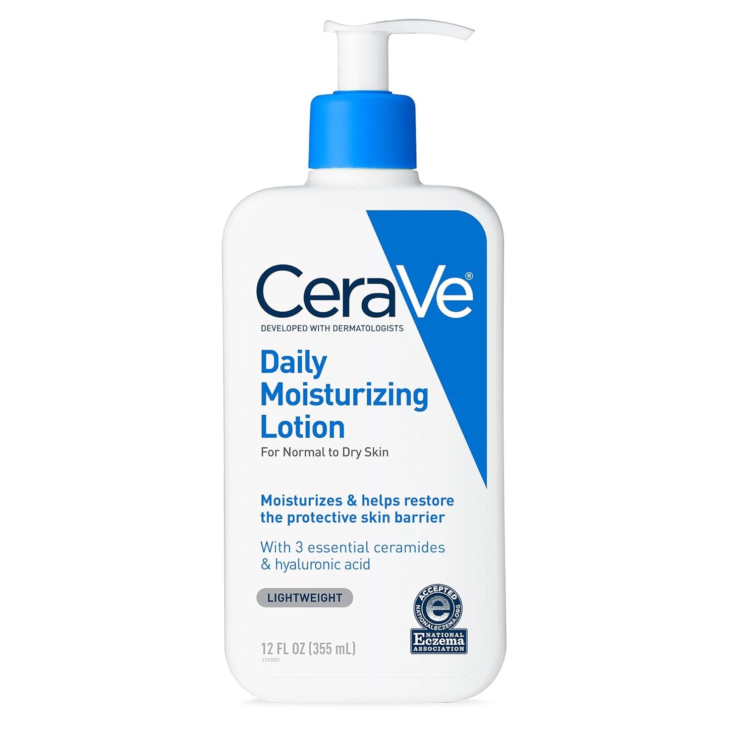 Daily Moisturizing Lotion for Dry Skin. Body Lotion & Face Moisturizer with Hyaluronic Acid and Ceramides. Daily Moisturizer. Fragrance Free. Oil-Free. 19 Ounce