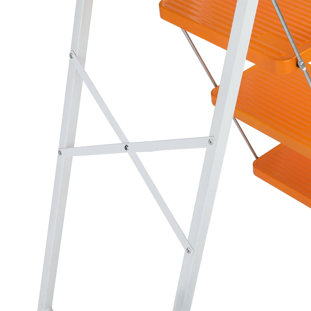 Zimtown Steel 3 Step Ladder, Folding Step Stool, for Household and Office Use, 330lbs