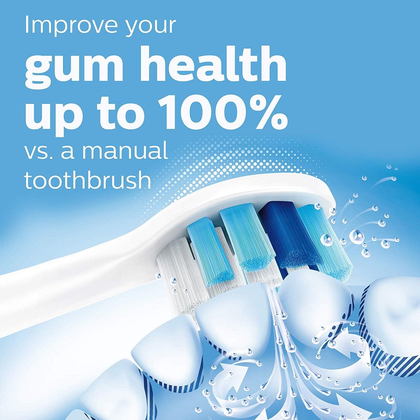 Sonicare ProtectiveClean 5300 Rechargeable Electric Toothbrush. with Pressure Sensor. 3 Cleaning Modes. SmarTimer and QuadPacer. with 2 Bonus Brush Heads. Travel Case. Black. Model HX6423/34