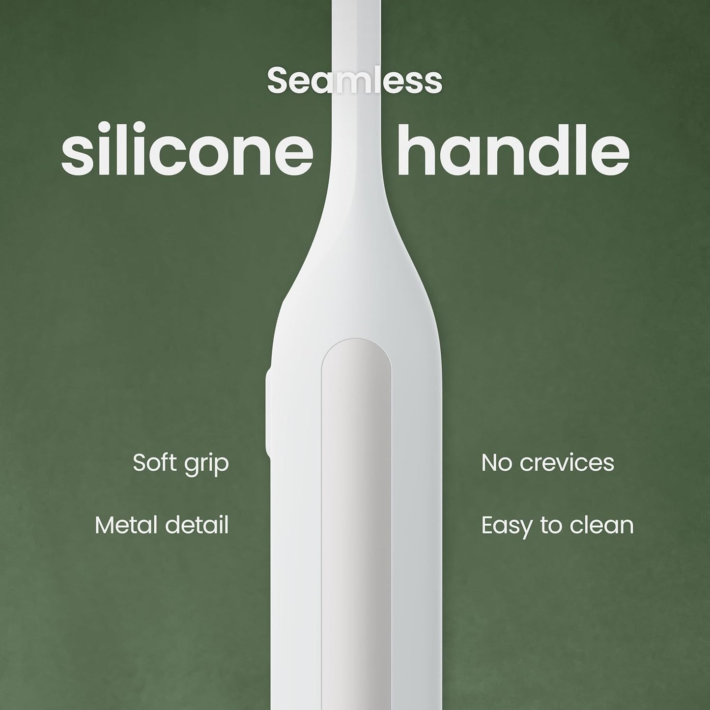 Next Generation Smart Toothbrush - Timed Electric Toothbrush with Case - Replaceable Brush Head. Soft Bristles. Silicone Handle. 30-Day Battery Life - Travel Toothbrush - Stone