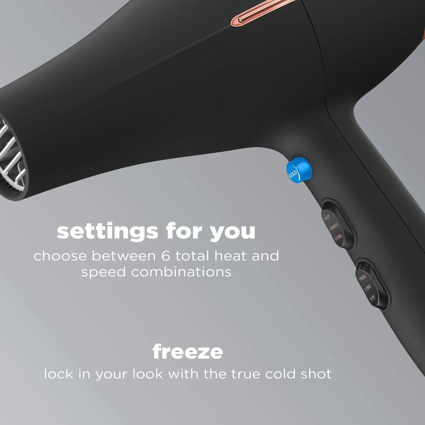 AC Motor Pro Hair Dryer with Ceramic Technology | Includes Diffuser and Concentrator | Black | Packaging May Vary