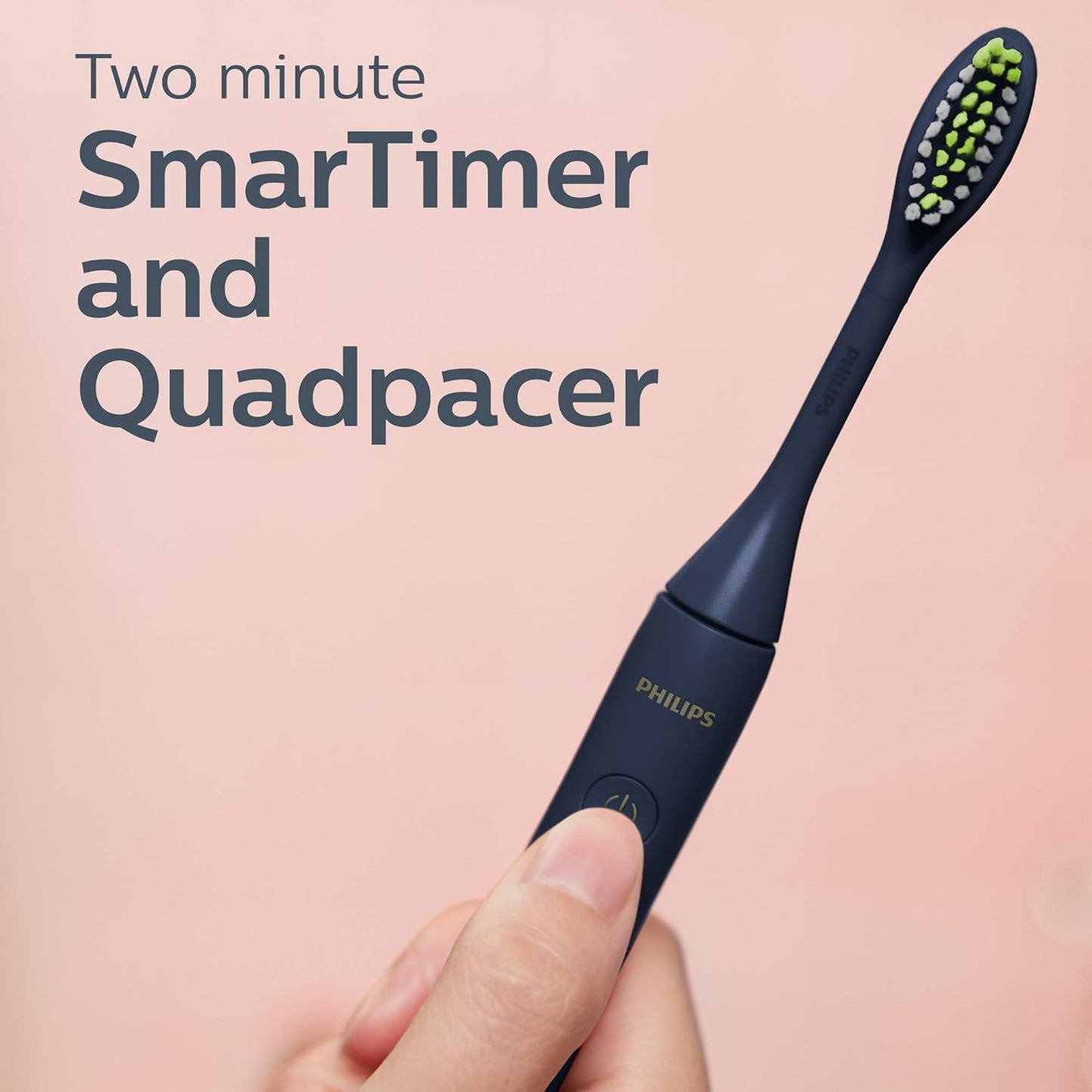 One by Sonicare Battery Toothbrush. Brush Head Bundle. Midnight Blue. BD1002/AZ