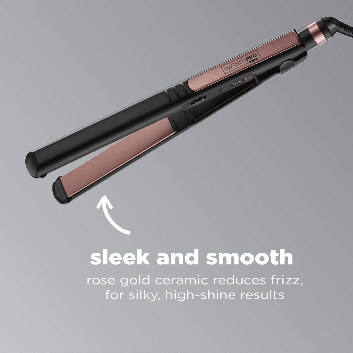 Rose Gold Ceramic Flat Iron. 1-inch