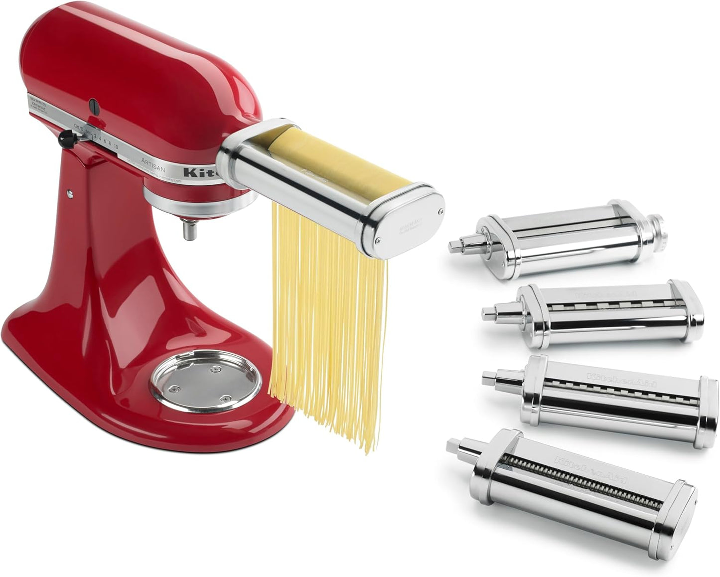 KSMPRA Stand Mixer Attachment Pasta Roller & Cutter. 3-Piece Set. Stainless Steel