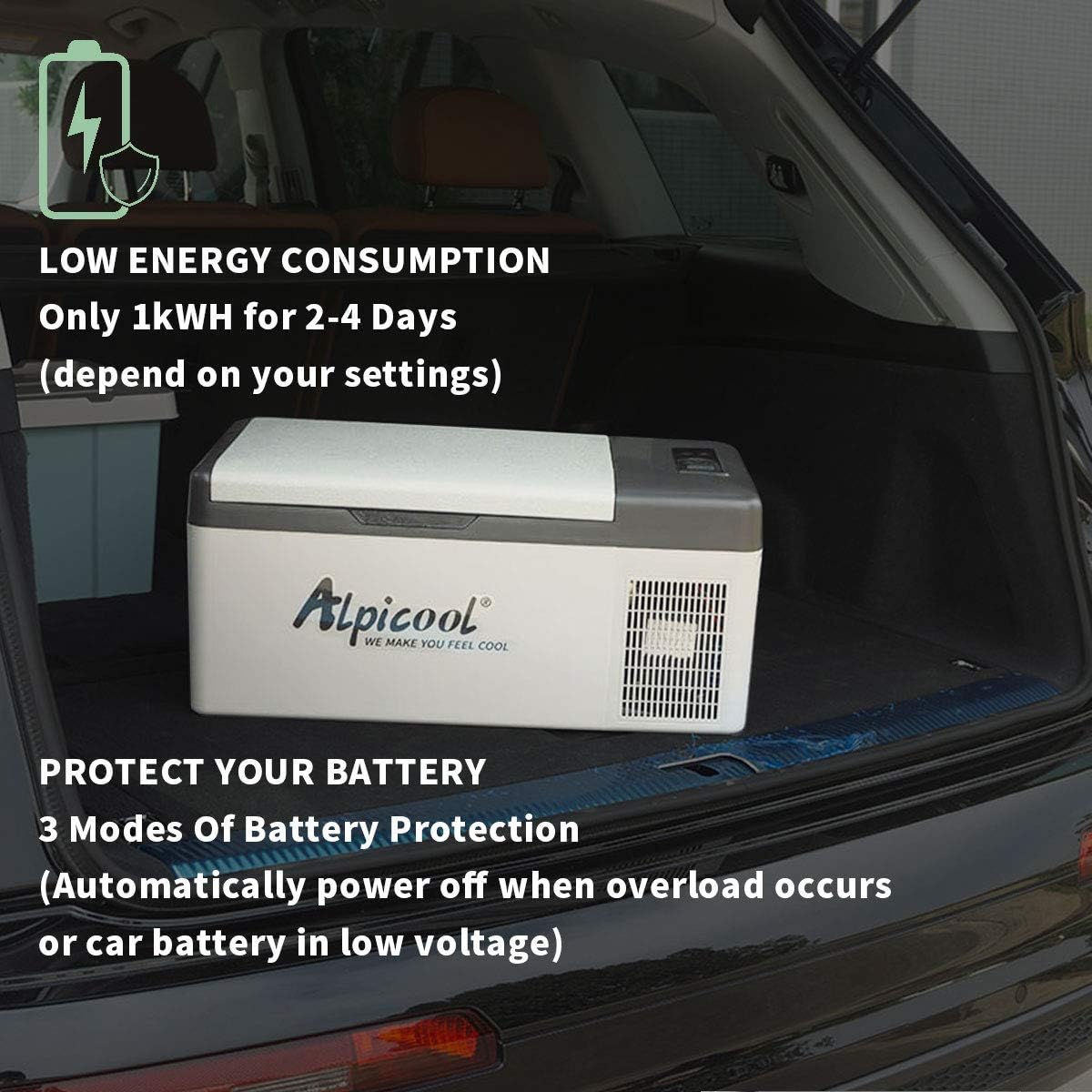 C15 Portable Car Freezer.12 Volt Refrigerator. 16 Quart (15 Liter) Fast Cooling 12V Car Fridge -4℉~68℉. Car Cooler. 12/24V DC and 100-240V AC for Outdoor. Camping. RV. Truck. Boat
