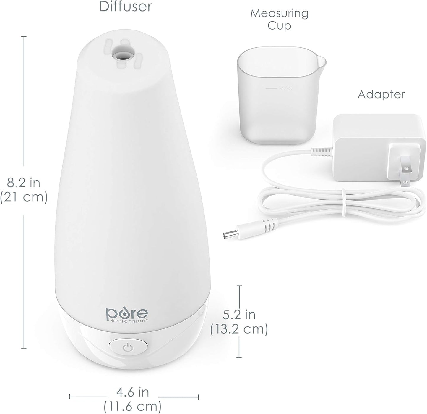 Essential Oil Diffuser - Compact Ultrasonic Aromatherapy Diffuser. Natural Air Deodorizer. 100ml Water Tank. and Optional Mood Light - Lasts Up to 7 Hours with Auto Shut-Off