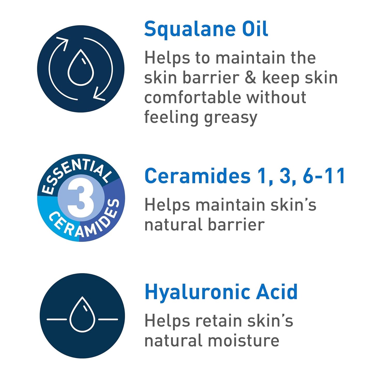 Hydrating Foaming Oil Cleanser. Moisturizing Oil Cleanser for Face & Body. Squalane Oil + Hyaluronic Acid + Ceramides. For Dry to Very Dry Skin. Fragrance Free & Residue Free. 19 FL Oz