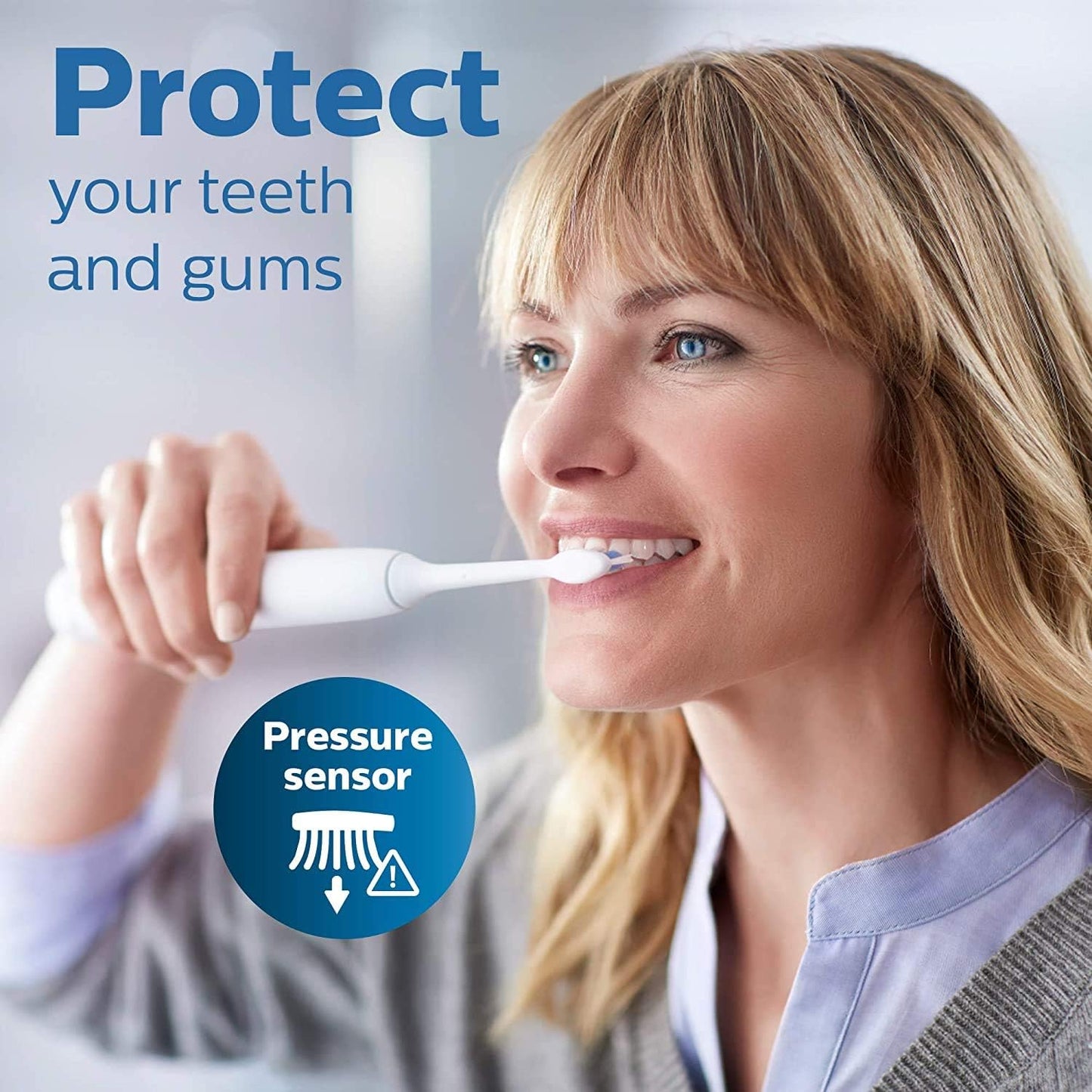 Sonicare ProtectiveClean 6500 Rechargeable Electric Toothbrush. with Pressure Sensor. 3 Cleaning Modes. SmarTimer and QuadPacer. 14-Day Battery Life. Charging Travel Case. White. HX6462/05