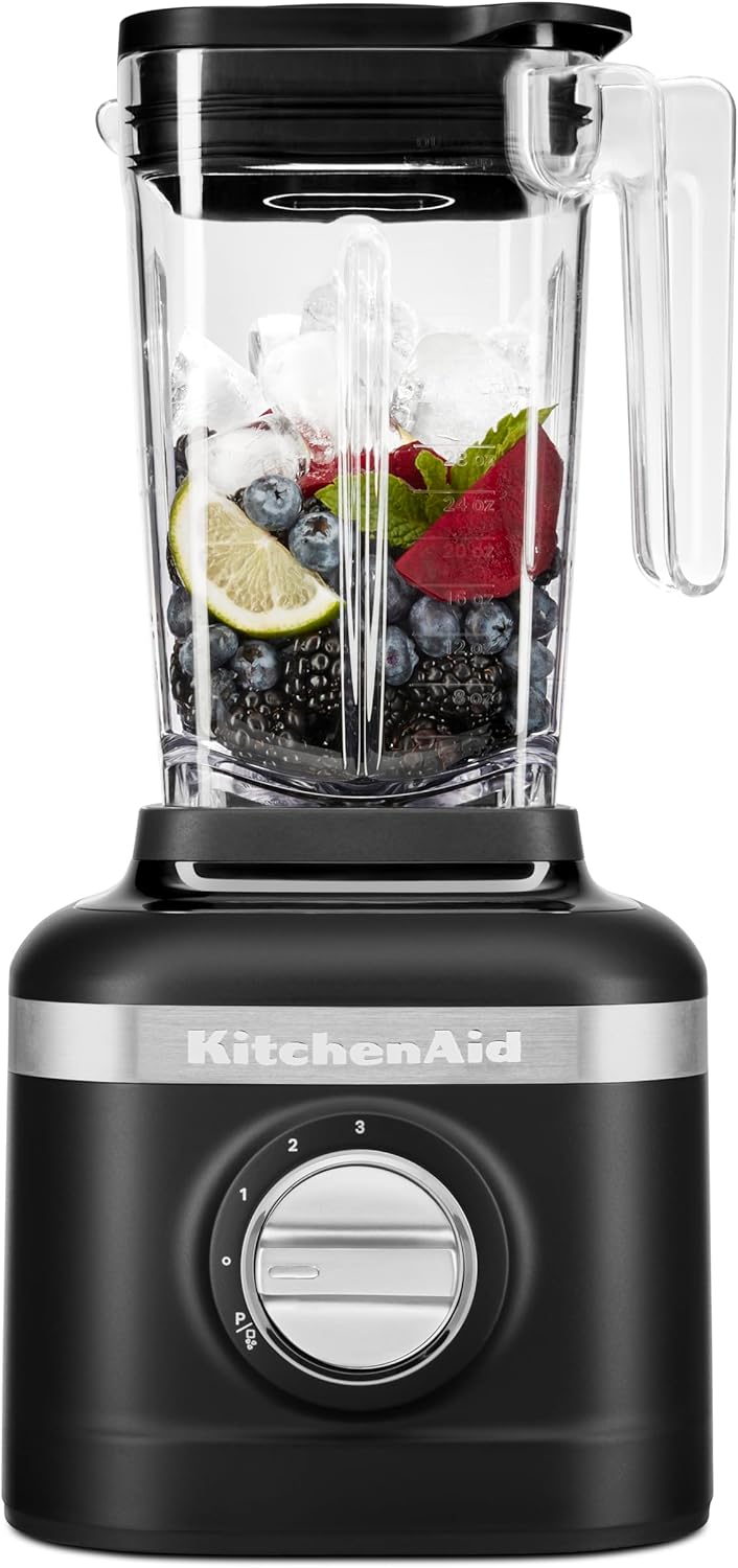 3 Speed Ice Crushing Blender with 2 Personal Blender Jars - KSB1332Y.Black Matte. 48 oz