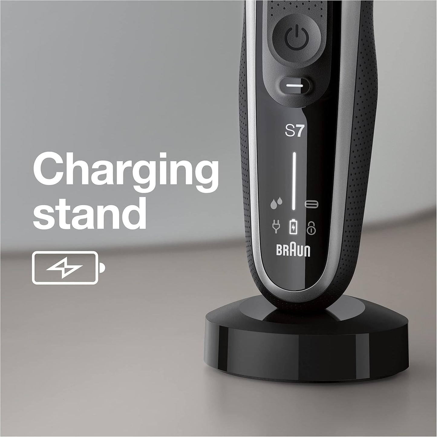 7 7032cs Flex Electric Razor for Men. Wet & Dry. Electric Razor. Rechargeable. Cordless Foil Shaver with Beard Trimmer and Charging Stand. Silver