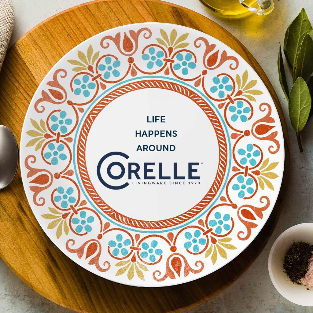 Global Collection Vitrelle Dinner Plates Set. Triple Layer Recycled Glass. Lightweight Eco-Friendly 10-1/4-In Plates Set. Terracotta Dreams (Pack of 6)