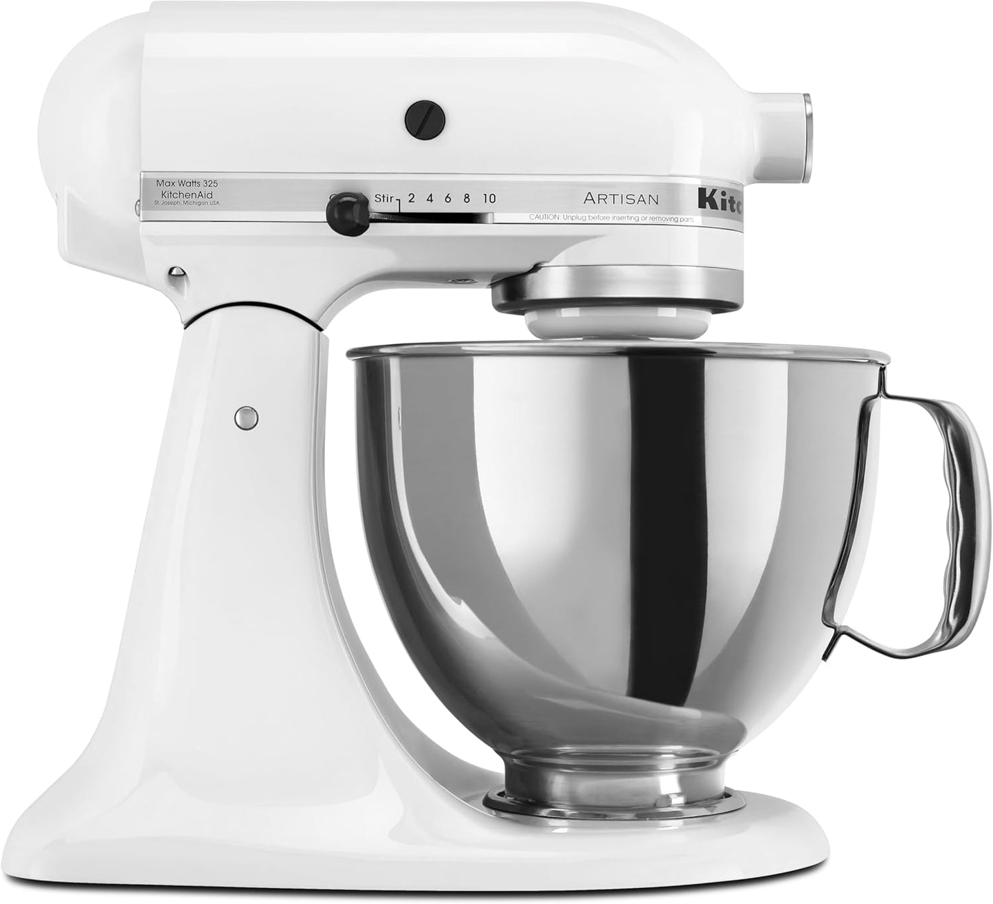 KSM150PSER Artisan Tilt-Head Stand Mixer with Pouring Shield. 5-Quart. Empire Red