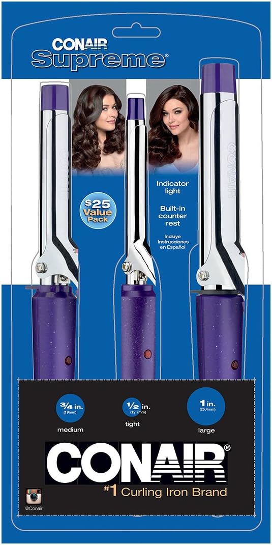 Supreme Curling Iron Combo Pack. 1/2. 3/4. & 1. Set of 3