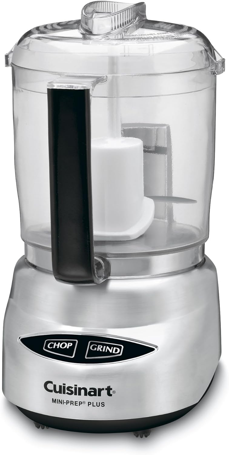 Mini Prep Plus Food Processor. 4 Cup. Brushed Stainless (Shiny)