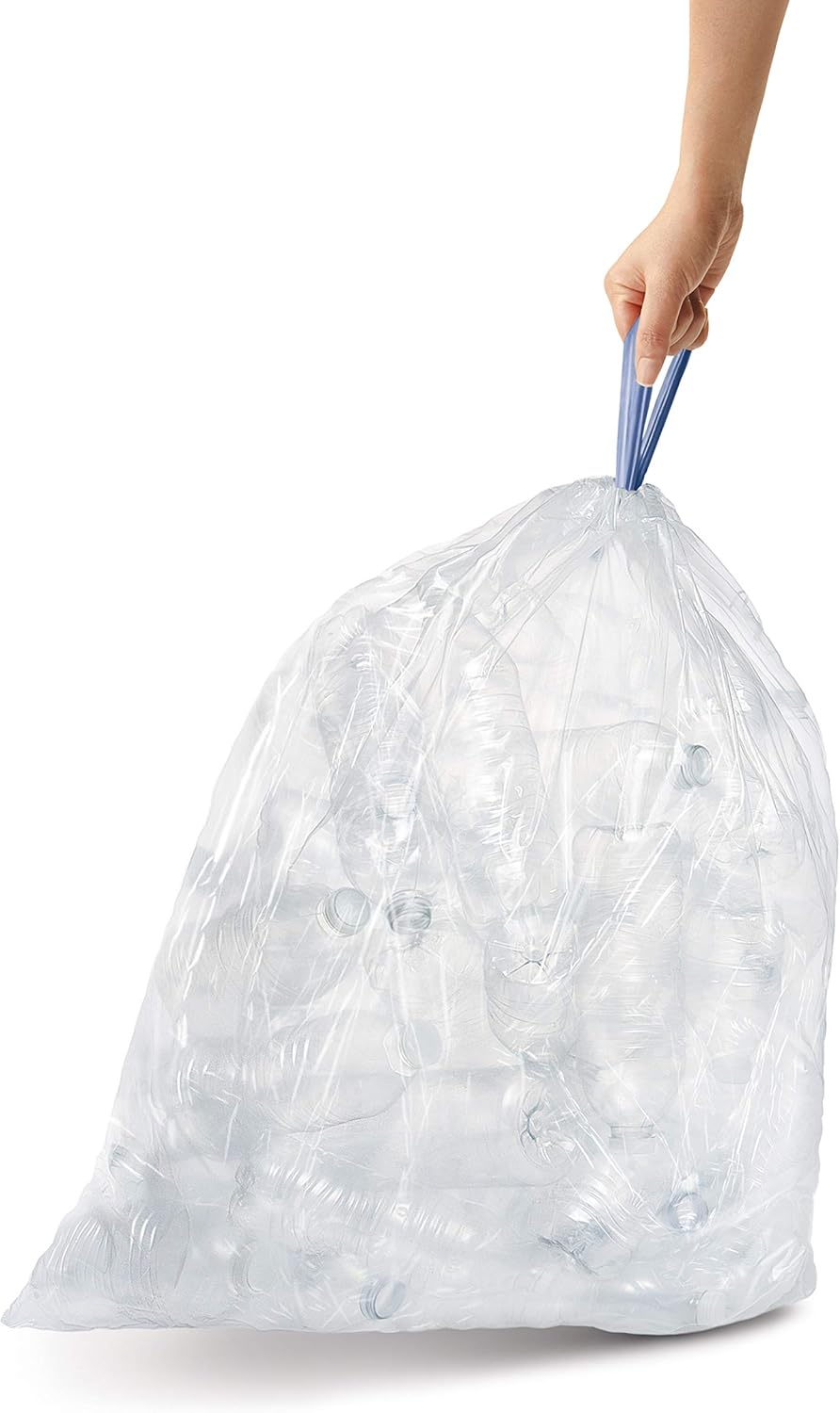 90 Count. Genuine Custom Fit Liners. Drawstring Trash Bags in Dispenser Packs. 4.5 Liter / 1.2 Gallon. White