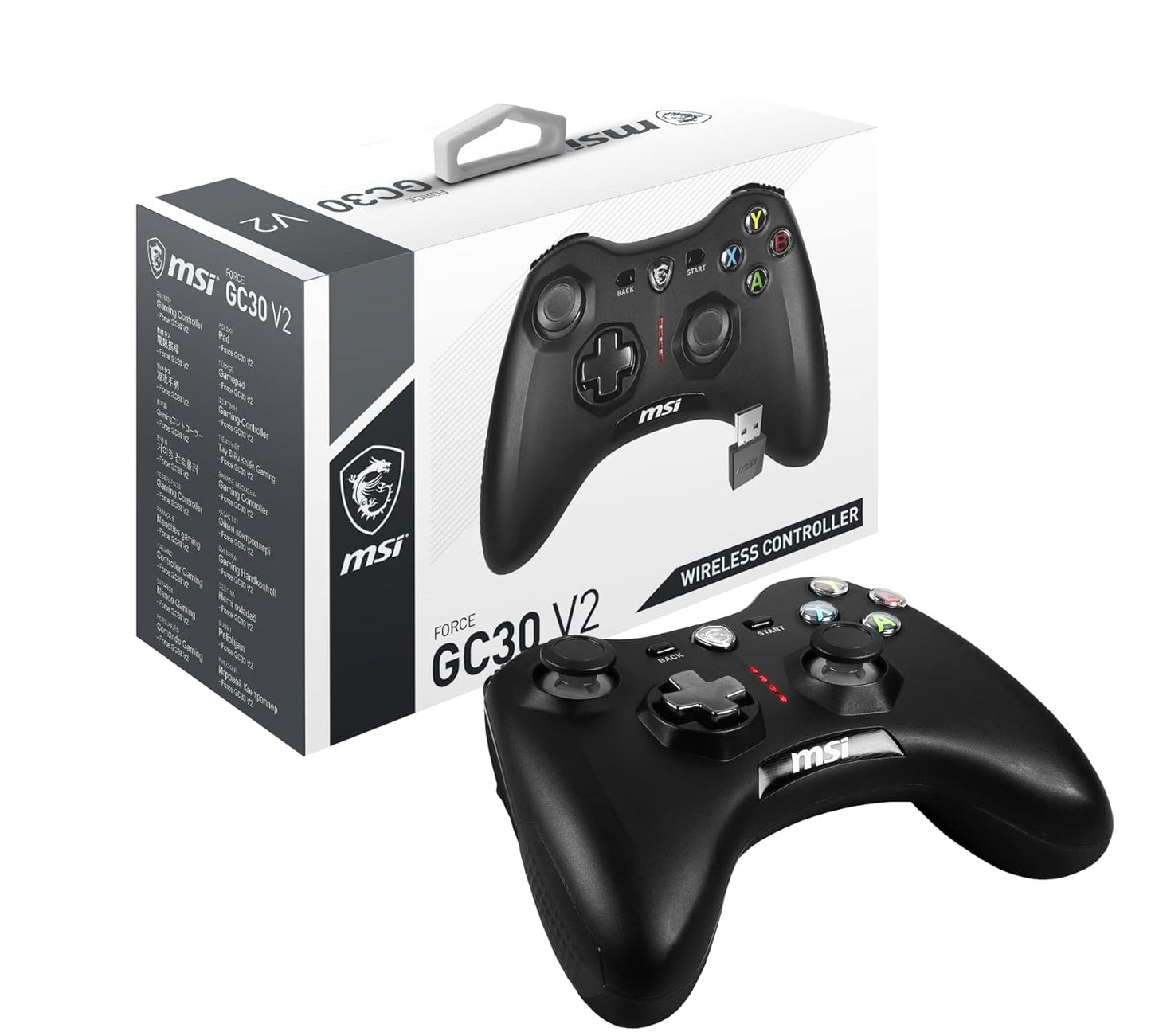 Force GC30V2 Wireless Gaming Controller. Dual Vibration Motors. Dual Connection Modes. Interchangable D-Pads. Compatible with PC & Android. Black