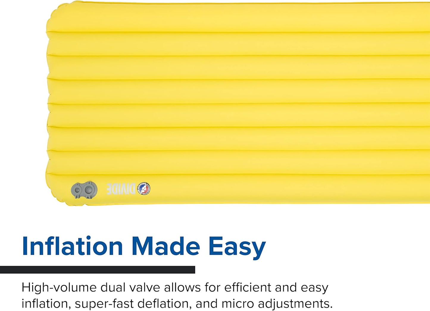 Divide | Lightweight. Compact. Warm-Weather Air Chamber Sleeping Pad. Regular. Warm Olive