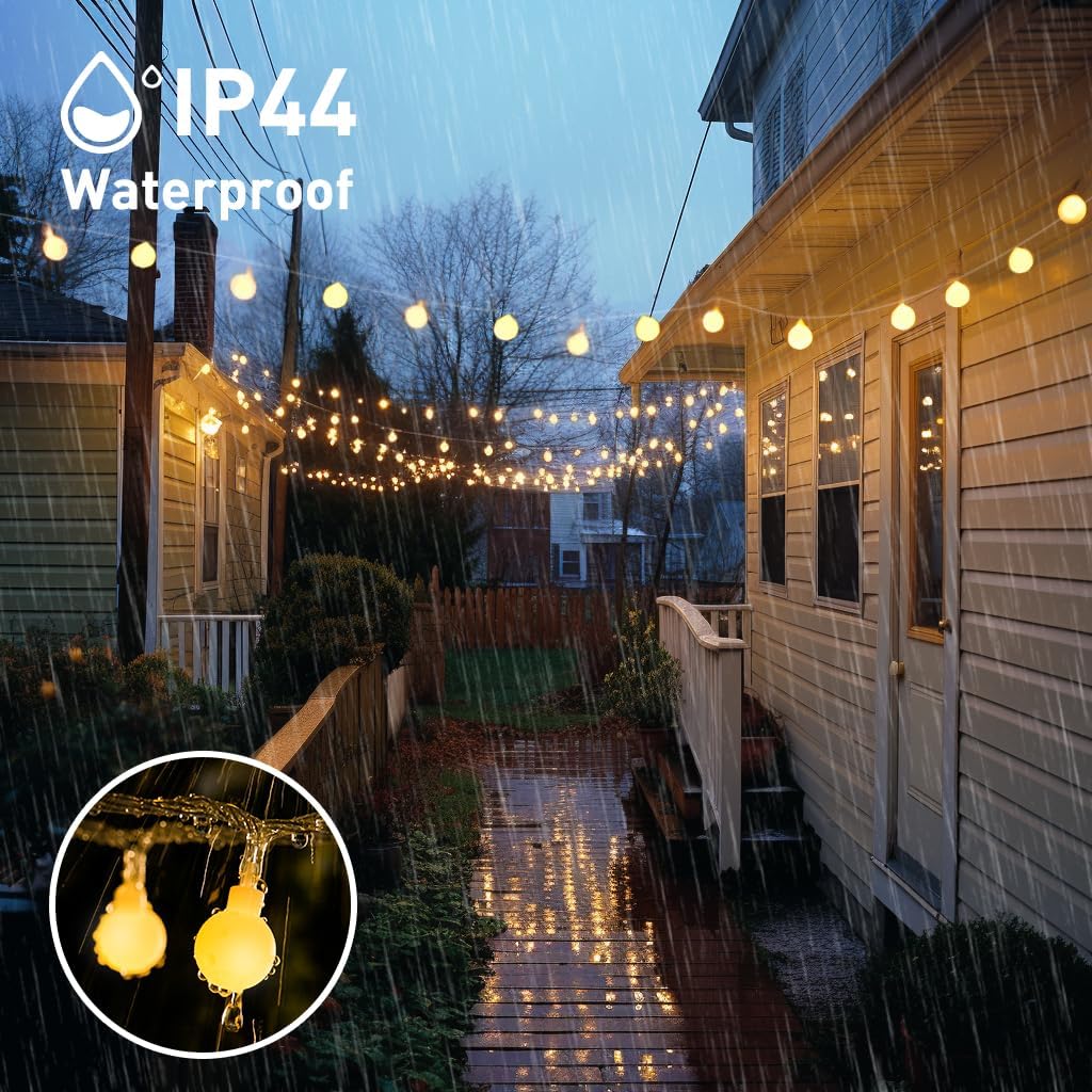 100 LED Connectable Globe String Lights Indoor Bedroom. 33ft Warm White Christmas String Lights Plug in with Remote. 8Mode Hanging Fairy Lights Outdoor for Room Classroom Party Decor