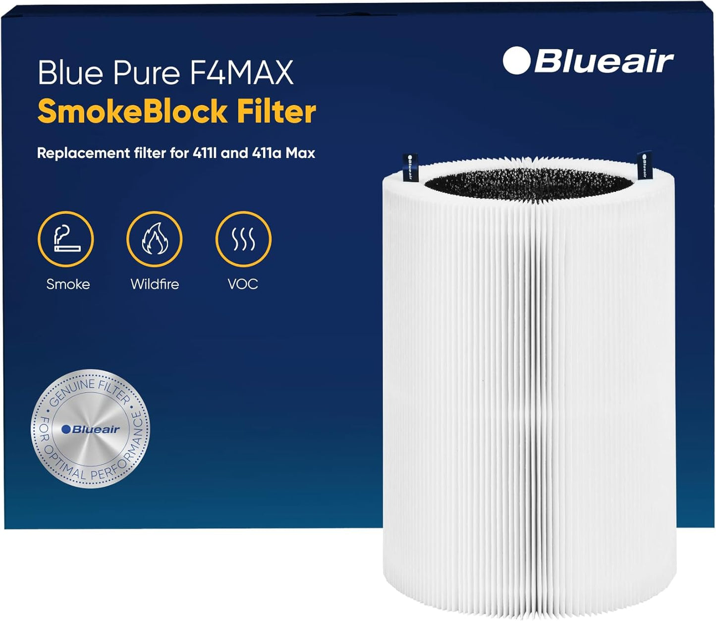 411i Max and 411a Max Genuine Replacement Filter. F4MAX. fits 411i Max and 411a Max Air Purifier