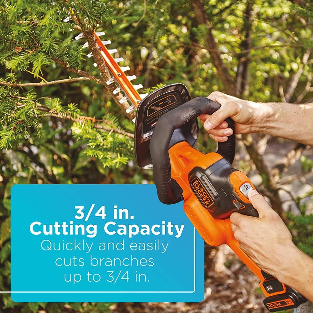 20V MAX Cordless Hedge Trimmer with Power Command Powercut. 22-Inch (LHT321FF)