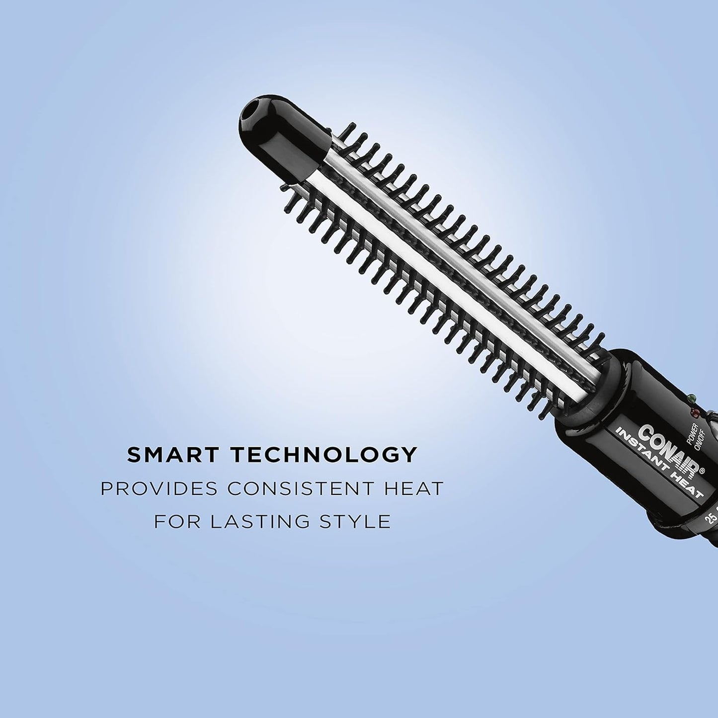 Instant Heat Curling Iron Brush. 3/4-Inch Barrel - For Use On Short Hair