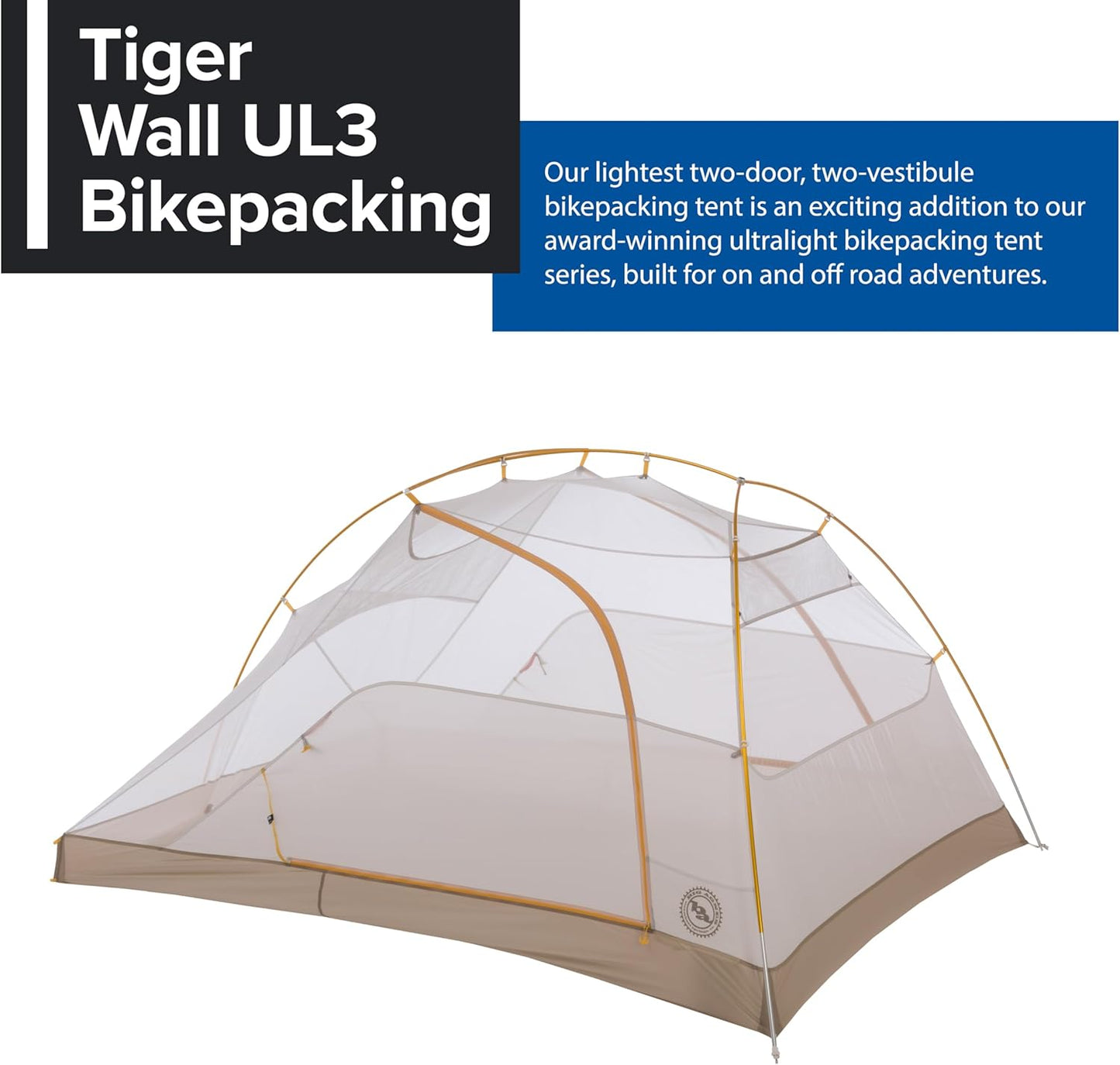 Tiger Wall UL Ultralight Bikepacking Tent with UV-Resistant Solution Dyed Fabric