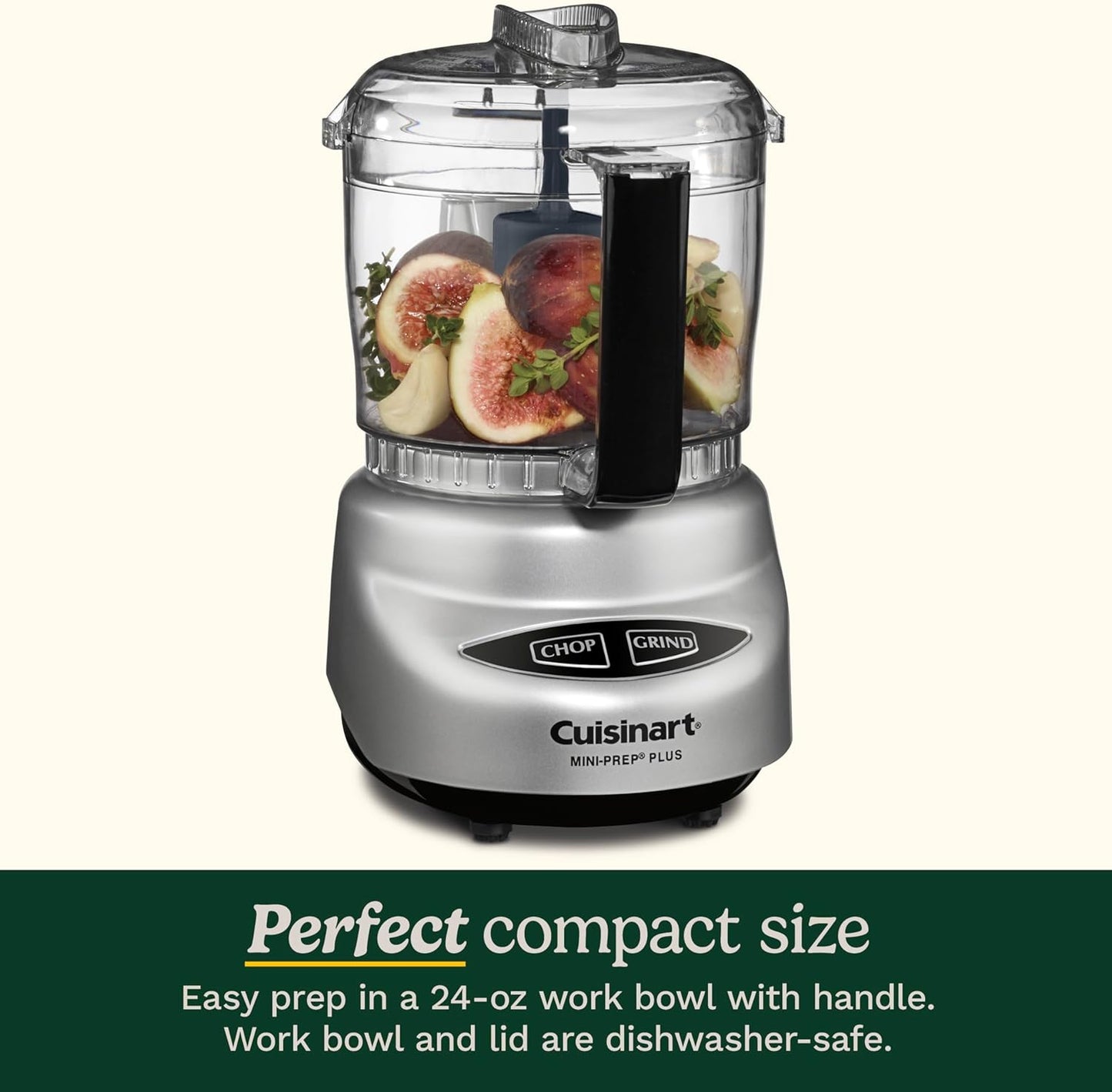 Food Processor. Mini-Prep 3 Cup. 24 oz. Brushed Chrome and Nickel. DLC-2ABC