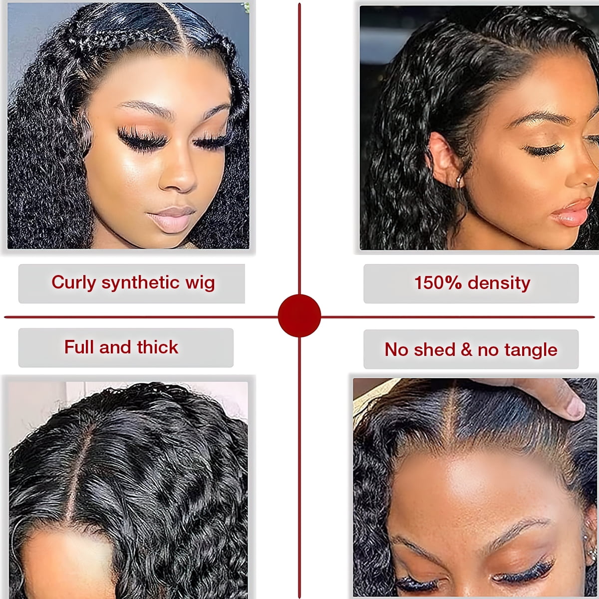 22 inch Water Wave Wigs, Jungle Wave Lace Front Brazilian Curly Hair Wigs for Black Women