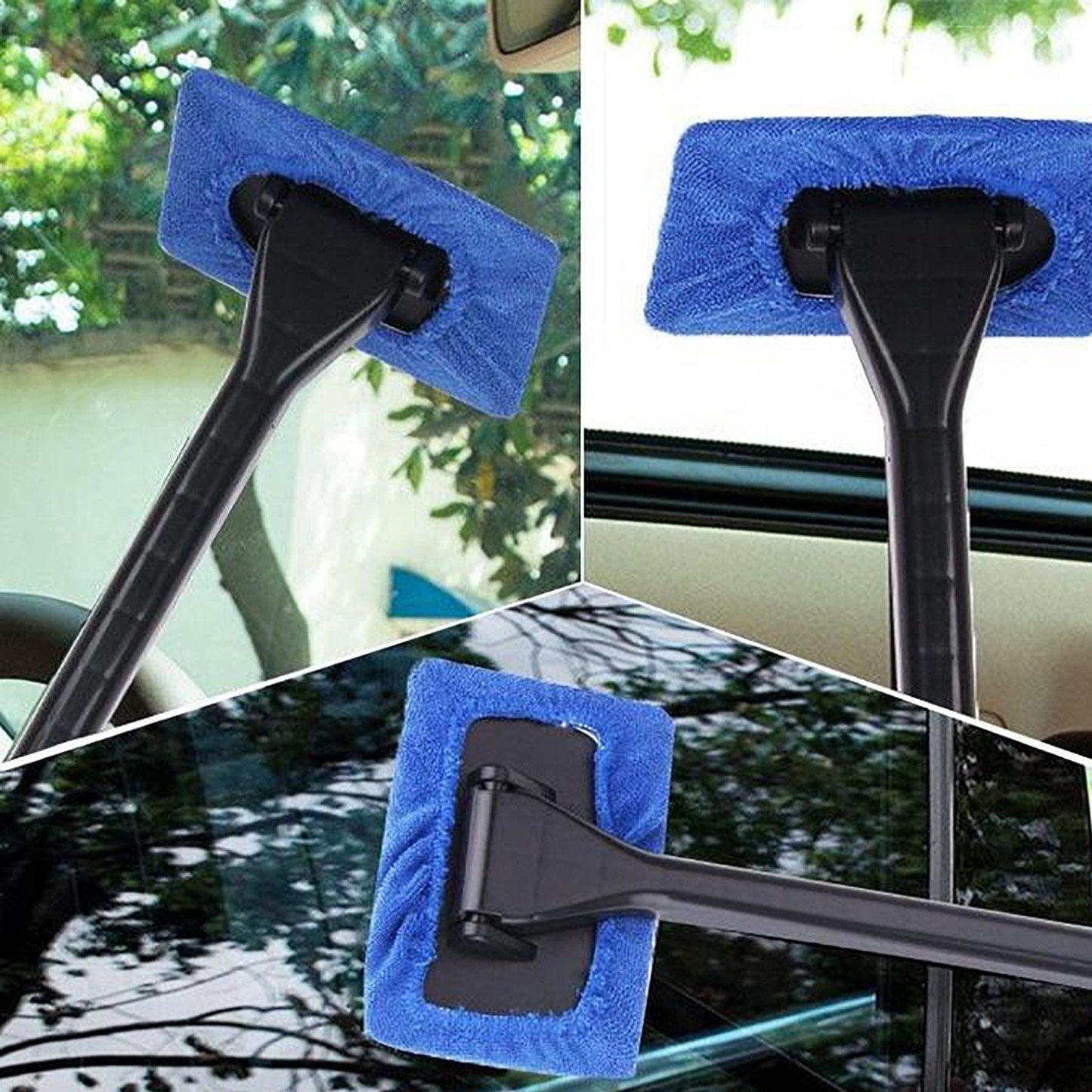 2 Pack Windshield Car Window Microfiber Cleaning Tools Interior Auto Glass Wiper