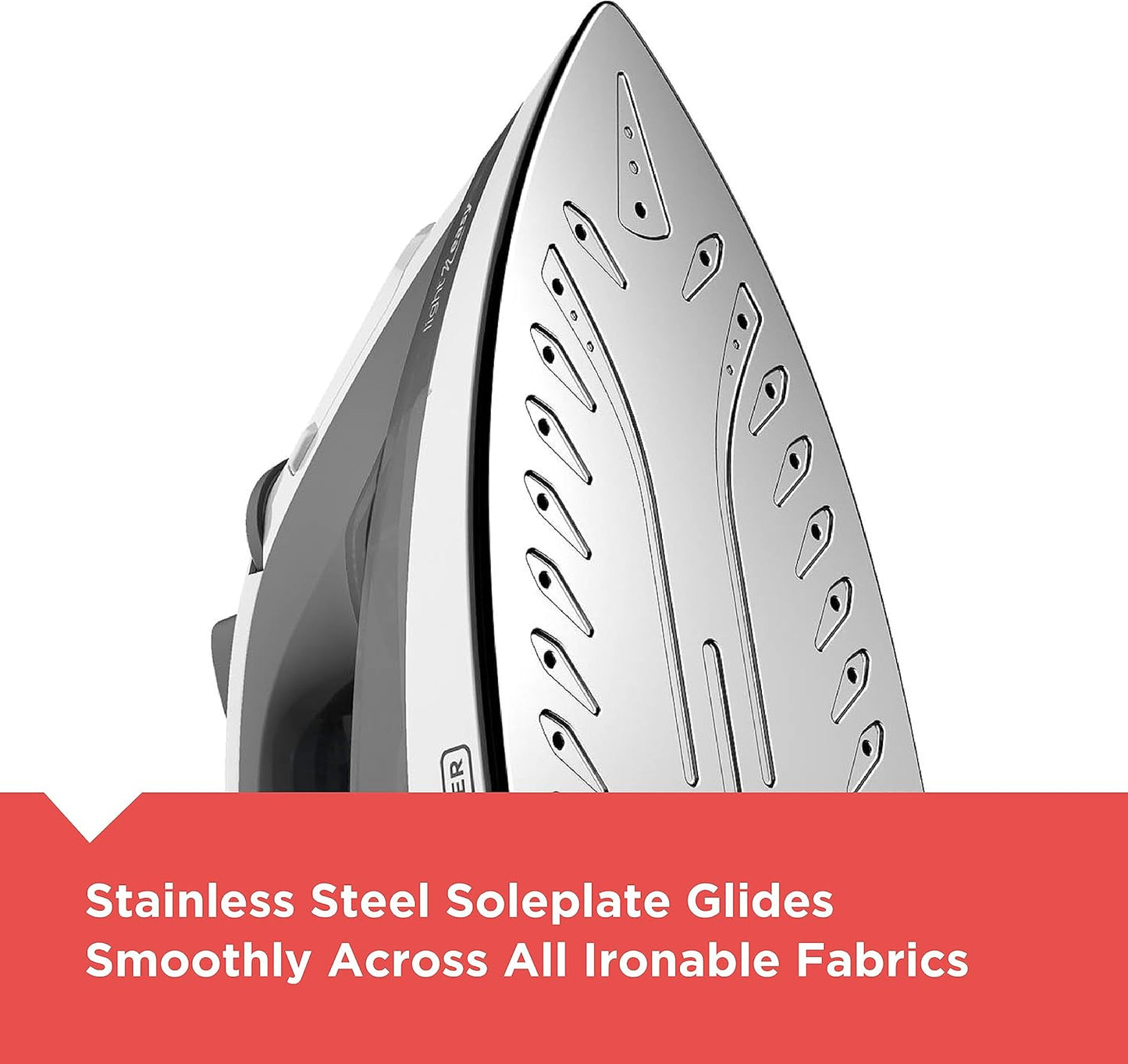 Light 'N Easy Compact Steam Iron. IR1020S. Stainless Steel Soleplate. Spray Mist. Anti-Drip. Auto Shutoff