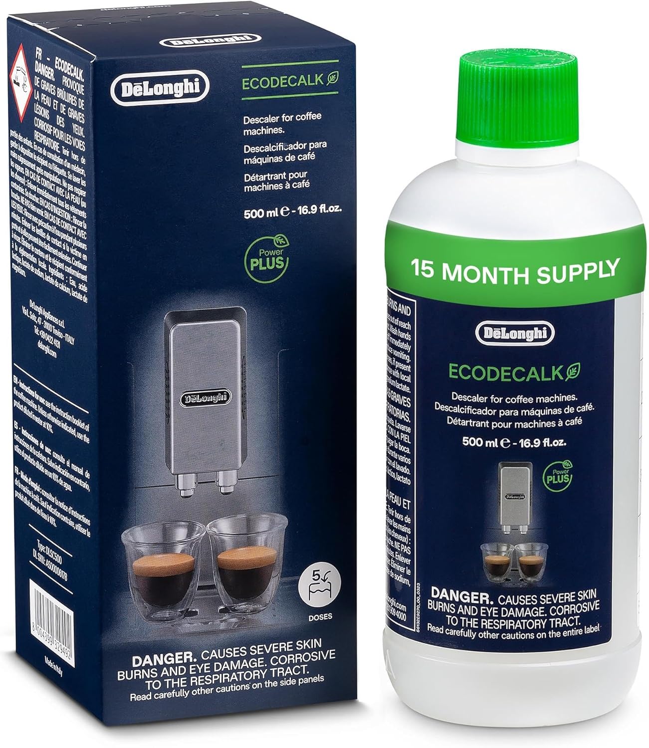 EcoDecalk Descaler. Eco-Friendly Universal Descaling Solution for Coffee & Espresso Machines. 16.90 oz (5 uses)